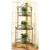 Accent Plus Metal Corner Baker's Rack Shelf Unit