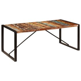 vidaXL Dining Table 78.7"x39.4"x29.5" Solid Reclaimed Wood