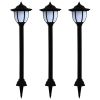 vidaXL Outdoor Solar Lamps 3 pcs LED Black