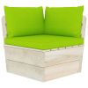 vidaXL Pallet Sofa Cushions 3 pcs Bright Green Fabric