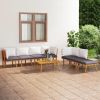 vidaXL 8 Piece Patio Lounge Set with Cushions Solid Acacia Wood