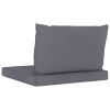 vidaXL Pallet Sofa Cushions 2 pcs Anthracite Fabric