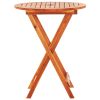 vidaXL Folding Patio Table âˆšÃ²23.6"x29.5" Solid Eucalyptus Wood