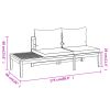 vidaXL Patio Benches with Dark Gray Cushions 2 pcs Acacia Wood