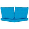 vidaXL Pallet Sofa Cushions 3 pcs Light Blue Fabric