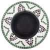 vidaXL Mosaic Fire Pit Green 26.8" Ceramic