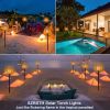 Solar Torch Lights; 48" Height Larger Solar Torches with Flickering Flames Outdoor Garden Indoor Decor - 4 Pack