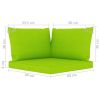 vidaXL Pallet Sofa Cushions 3 pcs Bright Green Fabric