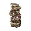 29.9inches Rock Water Fountain with LED Lights