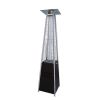 Living Source International Pyramid Commercial Grade Black 4000 Btus Propane Standing Patio Heater