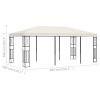 vidaXL Gazebo 9.8'x19.6' Cream Fabric