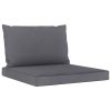 vidaXL Pallet Sofa Cushions 2 pcs Anthracite Fabric