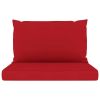 vidaXL Pallet Sofa Cushions 2 pcs Red Fabric