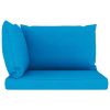 vidaXL Pallet Sofa Cushions 3 pcs Light Blue Fabric