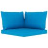 vidaXL Pallet Sofa Cushions 3 pcs Light Blue Fabric