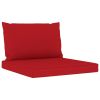 vidaXL Pallet Sofa Cushions 2 pcs Red Fabric