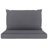 vidaXL Pallet Sofa Cushions 2 pcs Anthracite Fabric