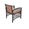 4 PCs Outdoor Patio Furniture Sofa Conversation Sets PE Rattan Wicker Sofa Chair Set Cushioned Seat with Glass Tabletop Coffee Table with Soft Cushion