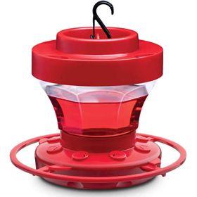 Hummingbird Feeder 16 oz - Plastic Hummingbird Feeders for Outdoors with Built-in Ant Guard - Circular Perch with 8 Feeding Ports/Wide Mouth for Easy (Style: Bee- Proof 16 oz., size: 1 Pack)