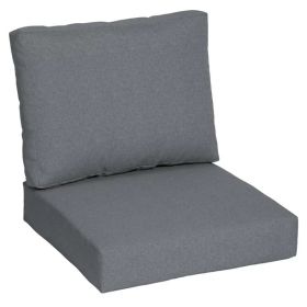 45" x 24" Rectangle Outdoor 2-Piece Deep Seat Cushion (Color: Patio Gray)