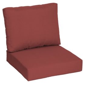 45" x 24" Rectangle Outdoor 2-Piece Deep Seat Cushion (Color: Red)