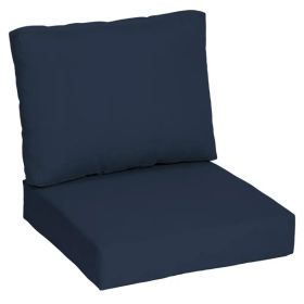 45" x 24" Rectangle Outdoor 2-Piece Deep Seat Cushion (Color: Navy)