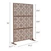 6.5 ft. H x 4 ft. W Laser Cut Metal Privacy Screen, 24"*48"*3 panels